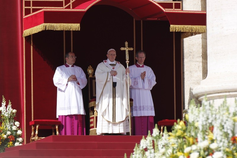Sveta maša papeža Frančiška ob nastopu petrinske službe rimskega škofa - Foto p. Robert Bahčič OFM