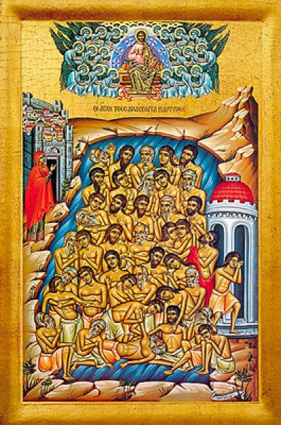 Ikona 40. mučencev iz Sebastije v Armeniji - vir - Saint Luke Columbia