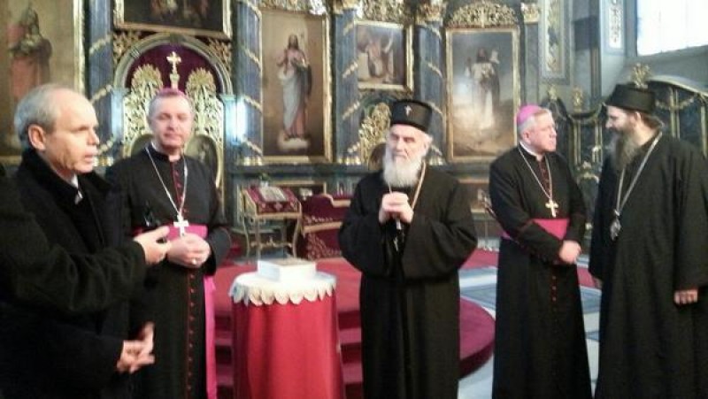Patriarh Irinej in nadškof Turnšek v Beogradu - Foto Radio Ognjišče
