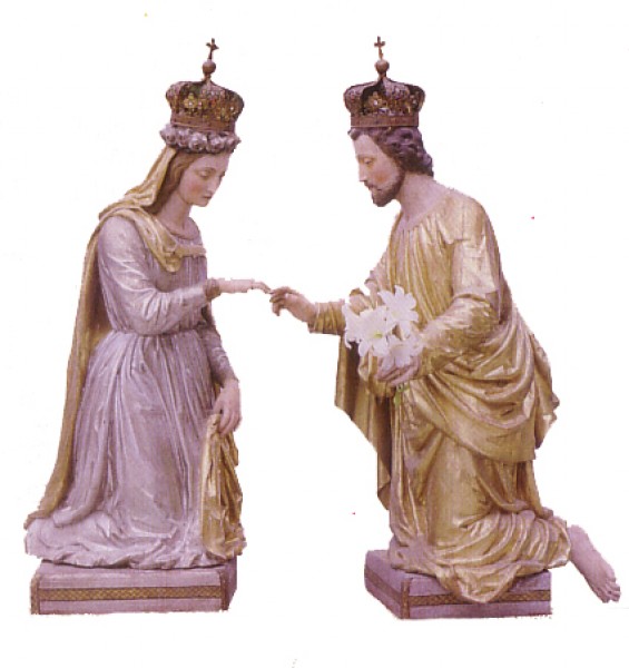 Podoba zaroke Jožefa in Marije v cerkvi sv. Jožef