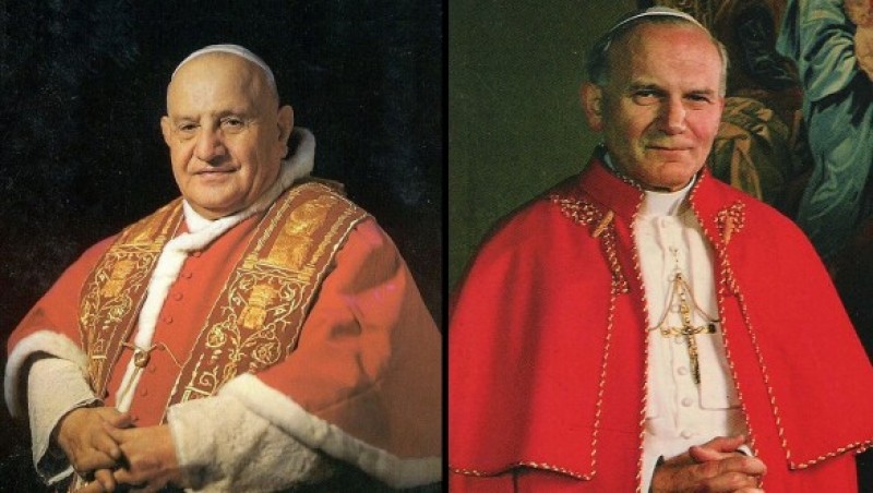 papež Janez XXIII. in papež Janez Pavel II. - vir - splet