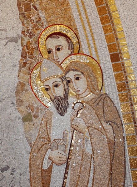 sv. Modest, sv. Ema Krška in bl. Anton Martin Slomšek - Kapela v Katoliškem domu prosvete v Tinjah