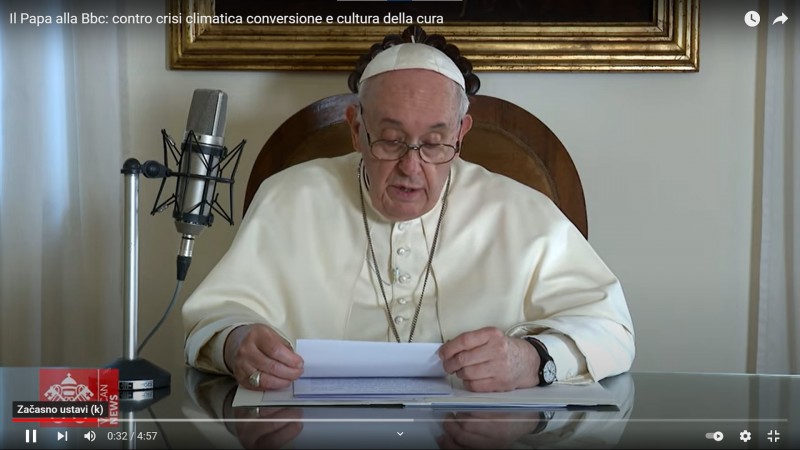 Foto: posnetek zaslona Vatican News